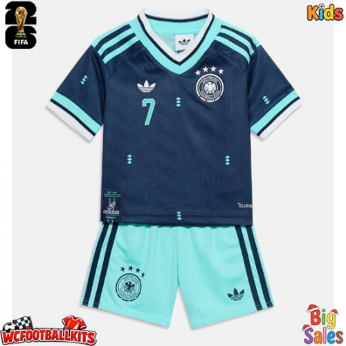 Germany Kai Havertz #7 Replica Away Stadium Kit for Kids World Cup 2026 Short Sleeve (+ pants)